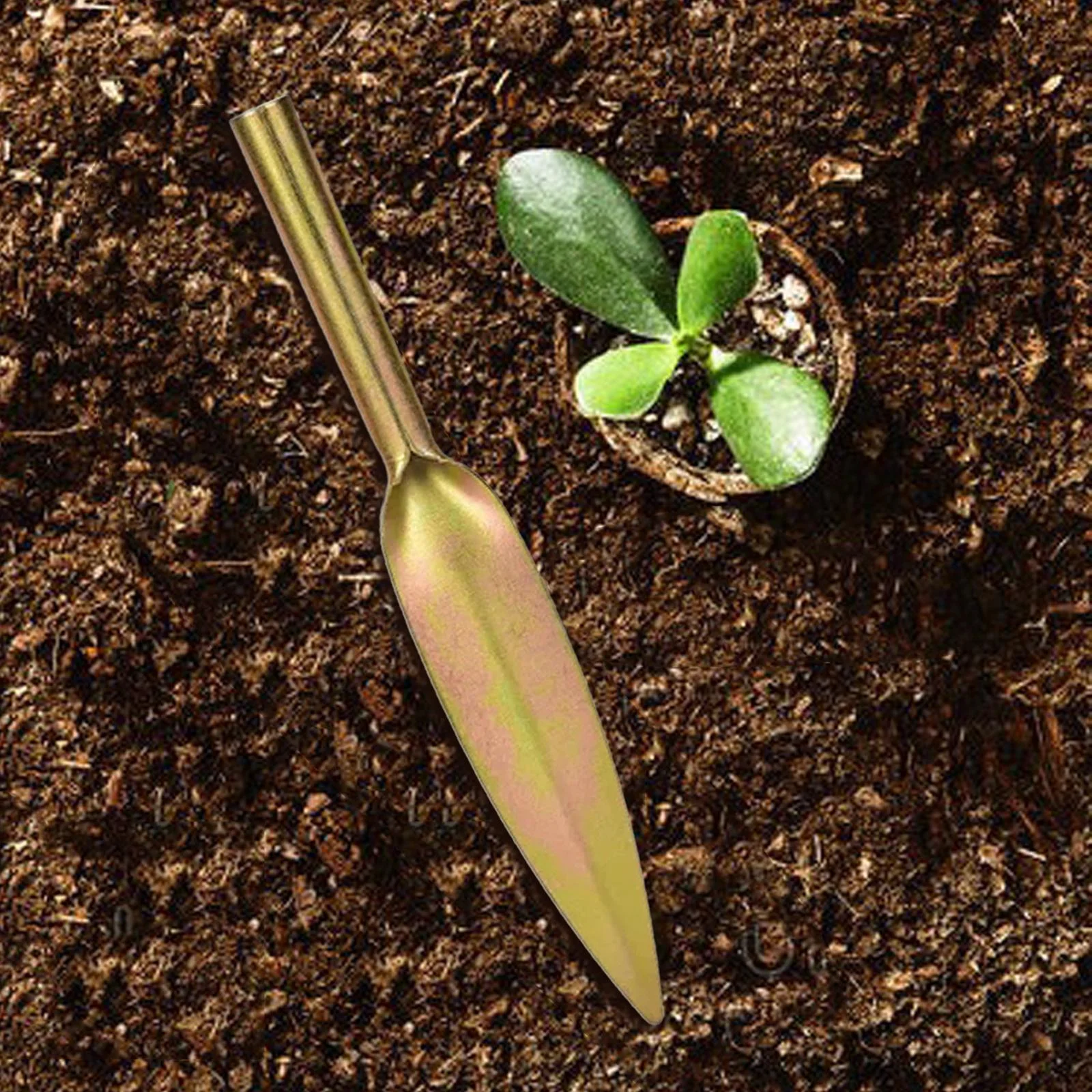 kesoto Hand Shovels Garden Tools Small Folding Ribs Enhanced Thickness Hand Trowel Spade Trowel for Planting Control L