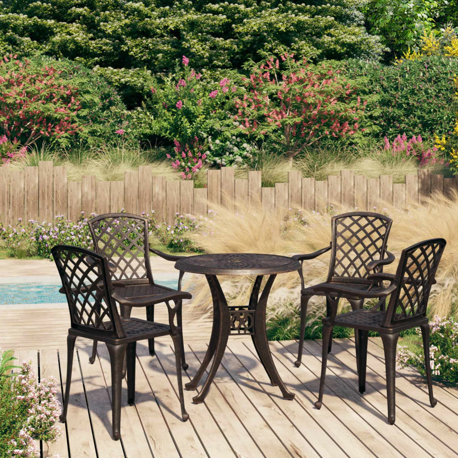 Irfora parcel,Set Patio Cast Aluminum Bronze 5 Piece Table Set Patio Piece Set Cast 3070607 Patio Set Table And Chairs Patio Furniture Set Patio Table And Chairs Cast 1102945a