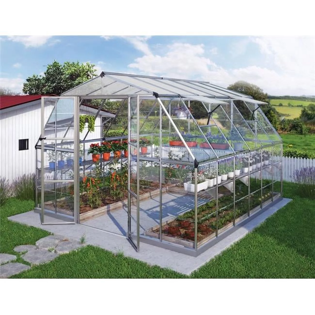 Americana Greenhouse - 12 x 12 ft. - Silver