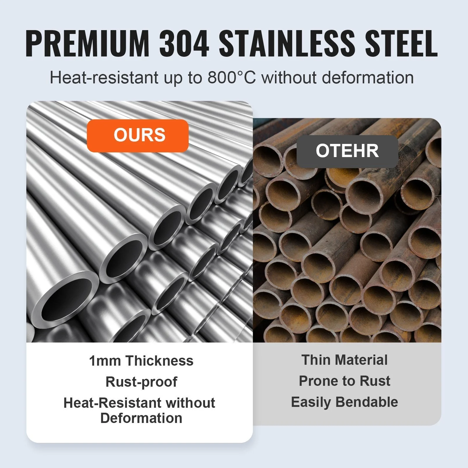 Stainless Steel 6 x 18 inch Rectangular Natural Gas Propane Fire Pit Burner