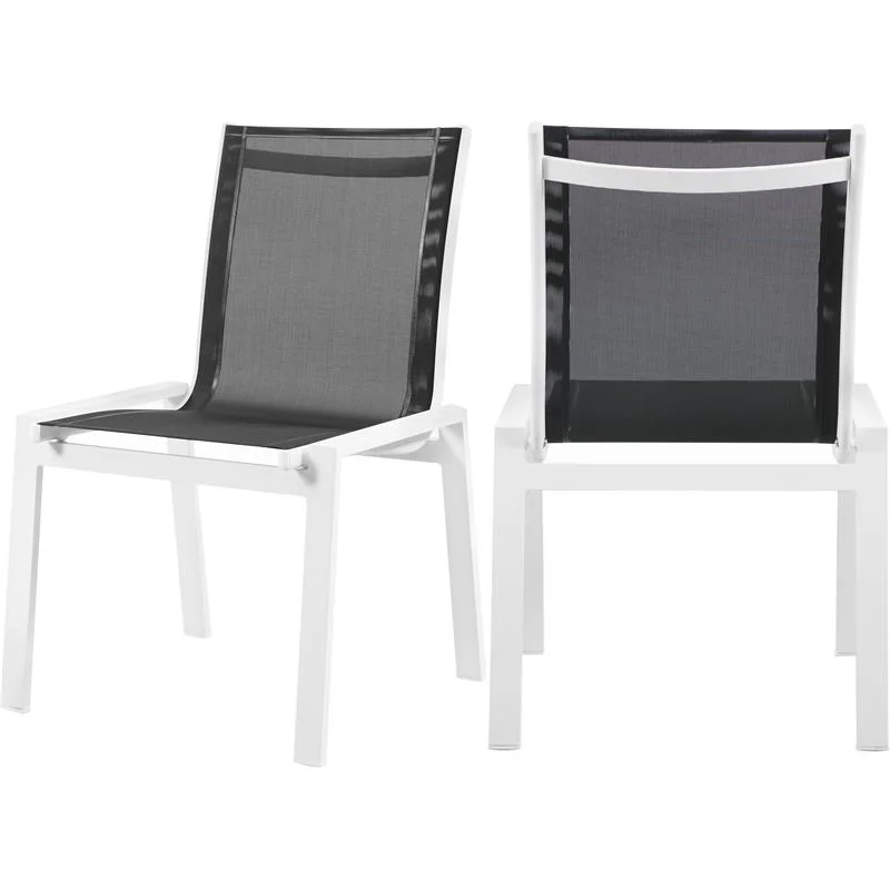 Meridian Furniture Nizuc Black Outdoor Patio Dining Chair (Set of 2)