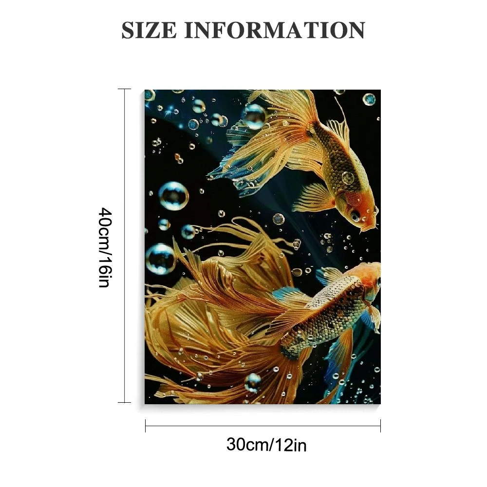 EastSmooth Gold Koi Fish Feng Shui Carp Lotus Pond Canvas Modern Posters and Prints Wall Art Picture for Living Room Home Decor