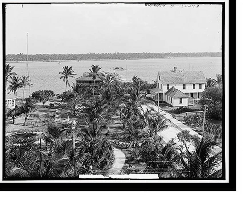 Historic Framed Print, Lake Worth and the Royal Poinciana, Palm Beach, Fla., 17-7/8