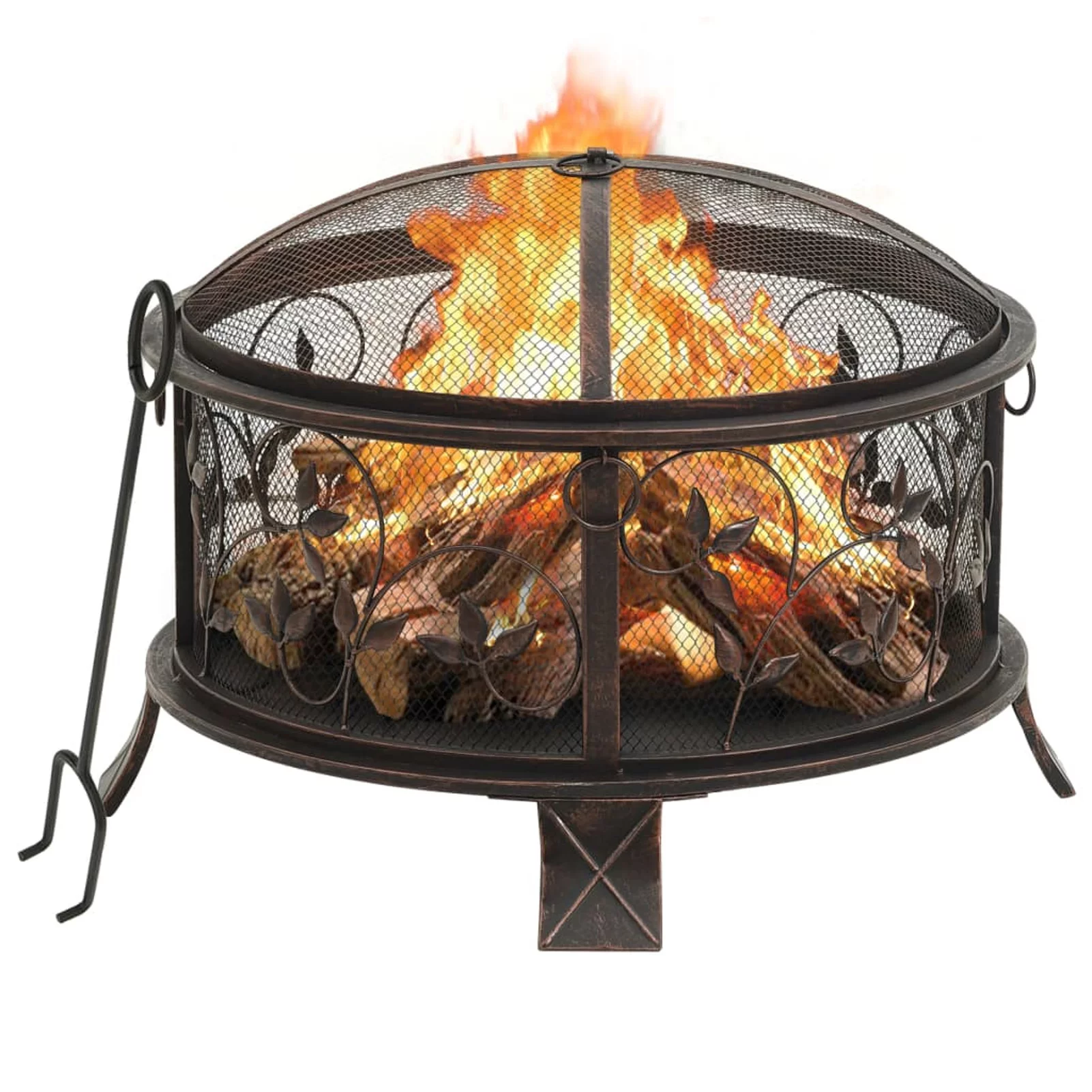 OWSOO Rustic Fire Pit with Poker 26.6