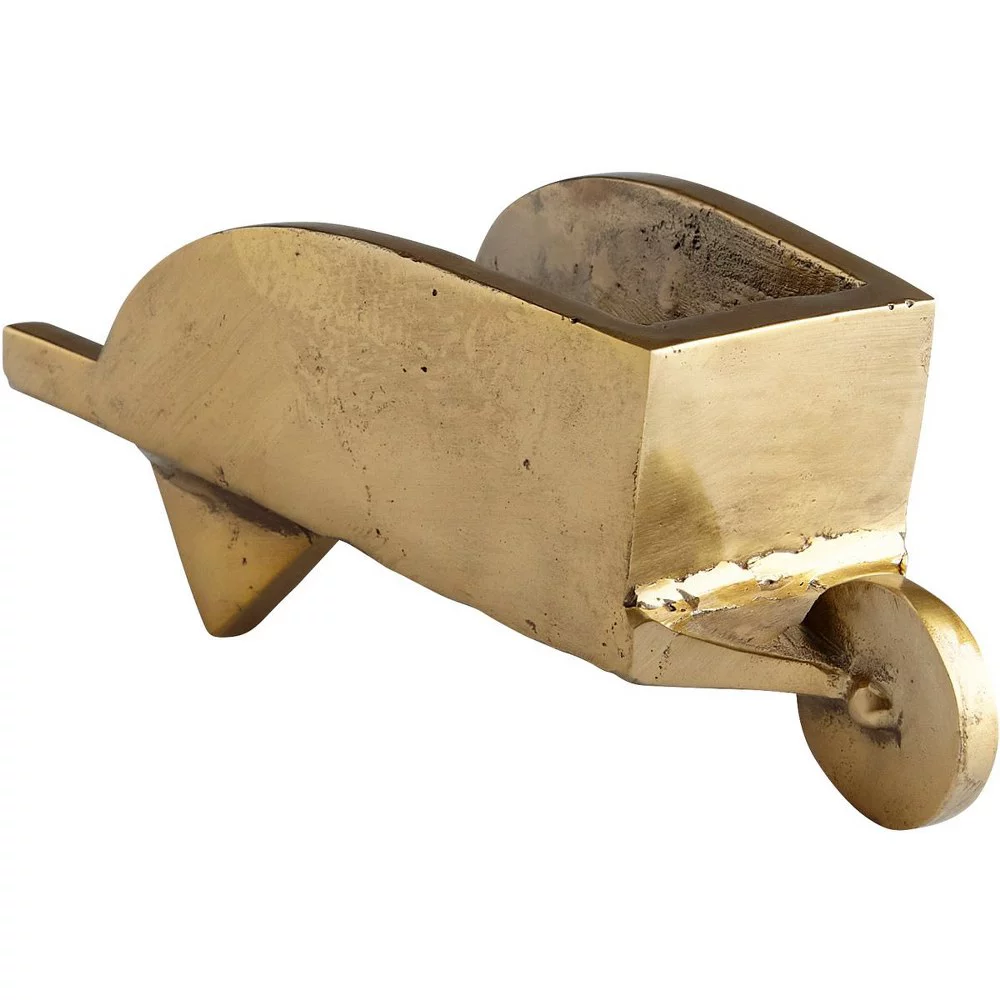 Cyan lighting - Wheelbarrow Token - sculpture-3 Inches Tall and 3.5 Inches Wide