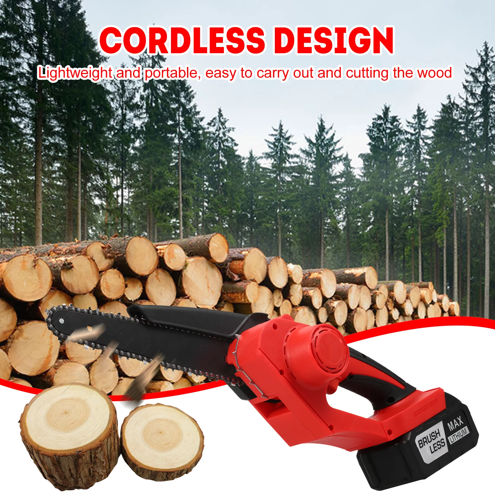 Electric chain saw,8 Inch Super Hand Saw With Super Hand Saw With 3.0ah Battery Inch Super Hand 1 Run-time Handheld 3.0ah Battery 1 Saw With 3.0ah Battery 1 Run-time Buzhi Dsfen Twirltide