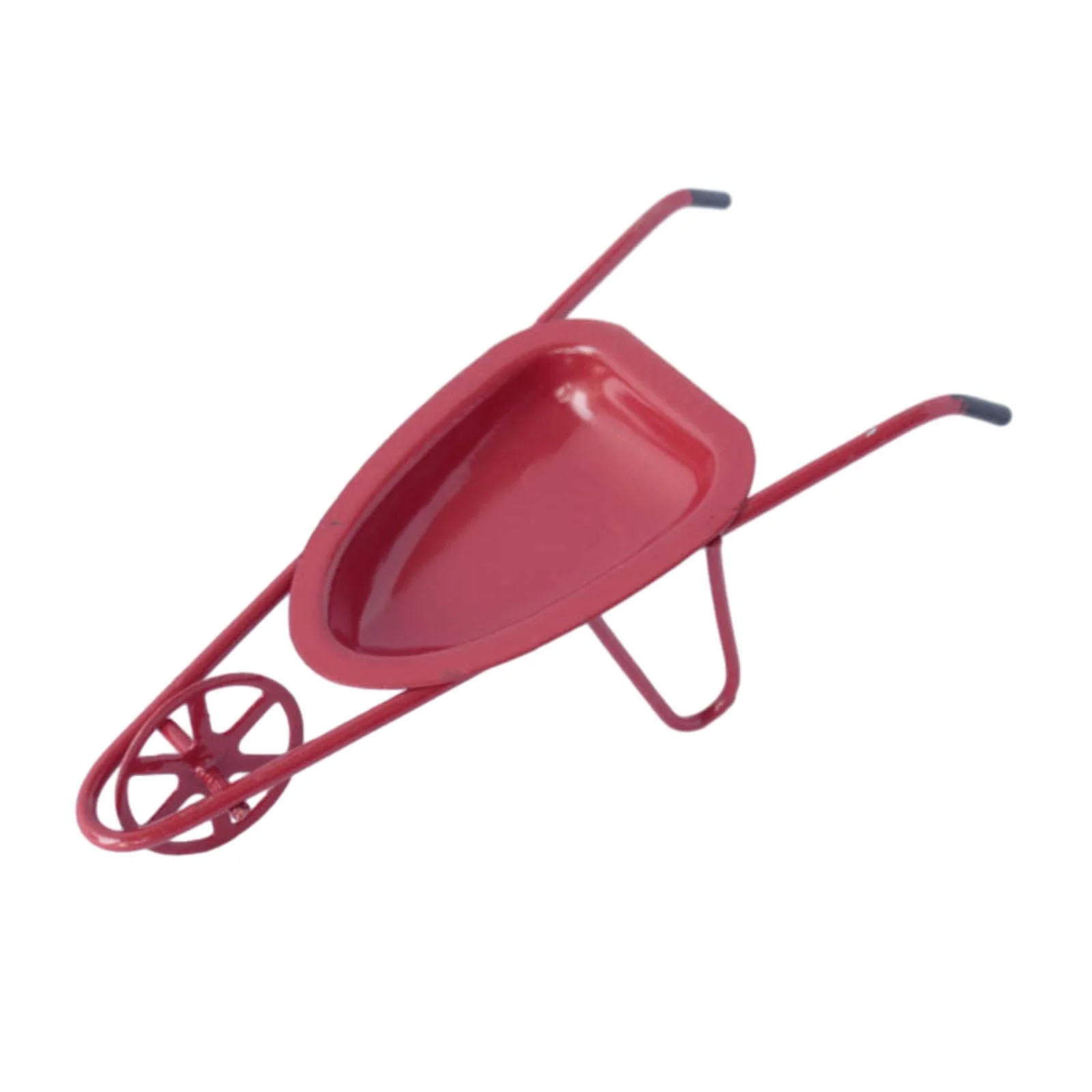 shamjina 1/12 Dollhouse Wheelbarrow Kids Pretend Play Toy Realistic Miniature Garden Cart red