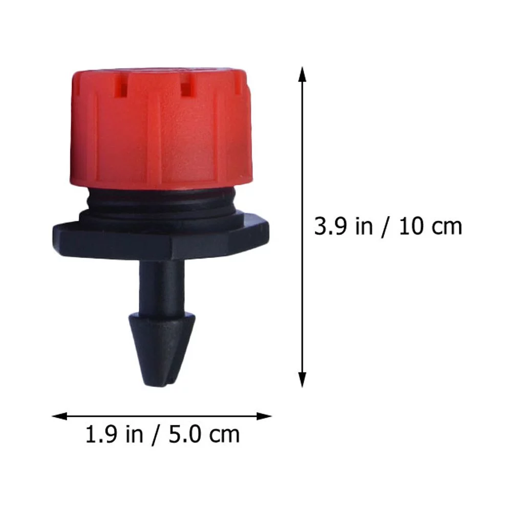 Gongxipen 100PCS Flow Adjustable Dripper Irrigation Small Red Dripper Small Drip Head