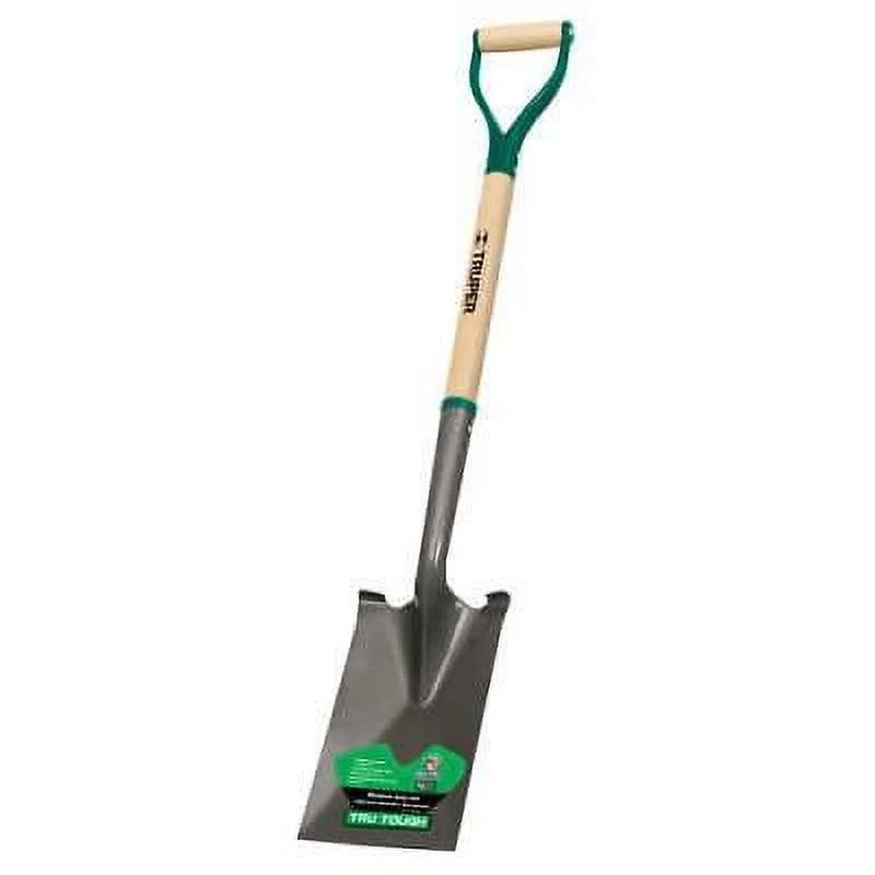 Truper Tru-Tough 41 in. Steel Square Garden Spade Wood Handle