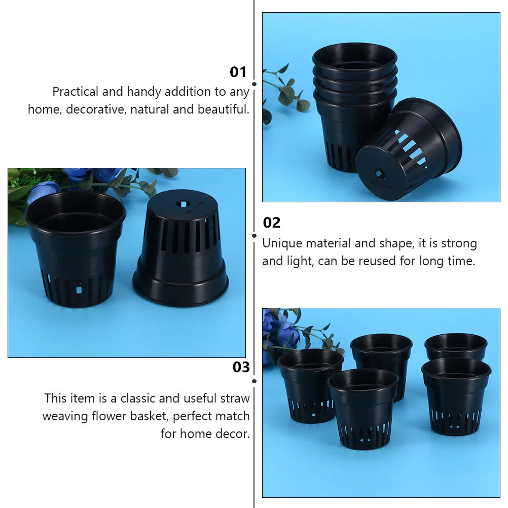 Guichaokj 15pcs Plastic Pot Baskets Aquarium Aquatic Water Plant Cultivate Planting Cups