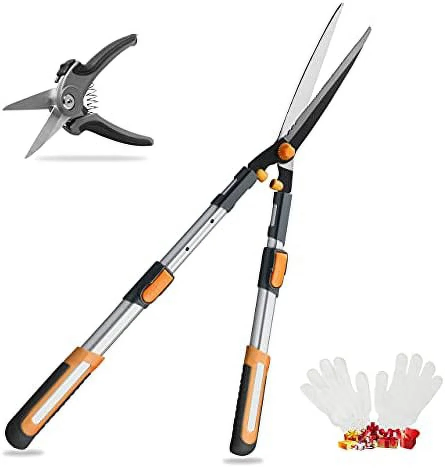 AIRAJ Telescopic Hedge Clippers & Shears,Extendable Hedge Clippers Heavy Duty,7.5