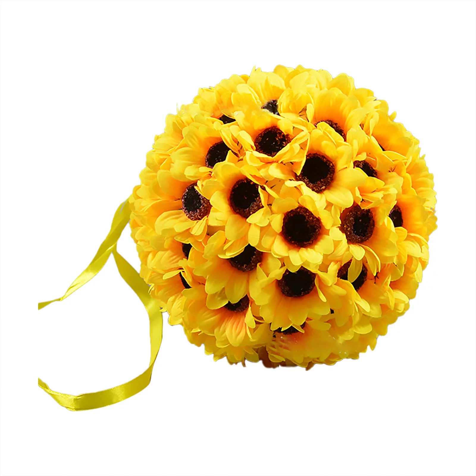 HALJEN Artificial Flowers for Outdoors Artificial Sunflower Hangs Sunflower Ball Wedding Party Home Decoration Sunflower Hangs Yellow