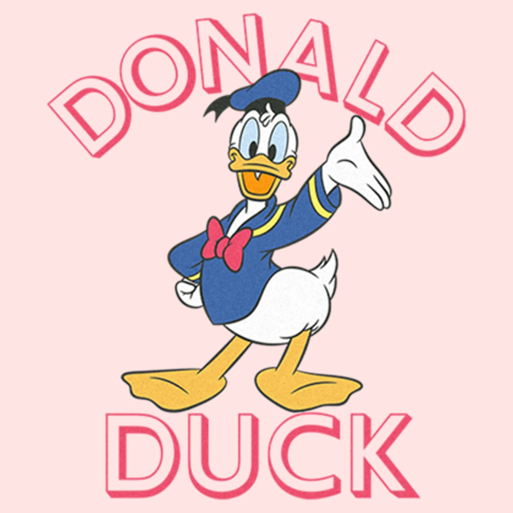 Toddler's Mickey & Friends Donald Duck Wave Pose  Graphic Tee Light Pink 3T