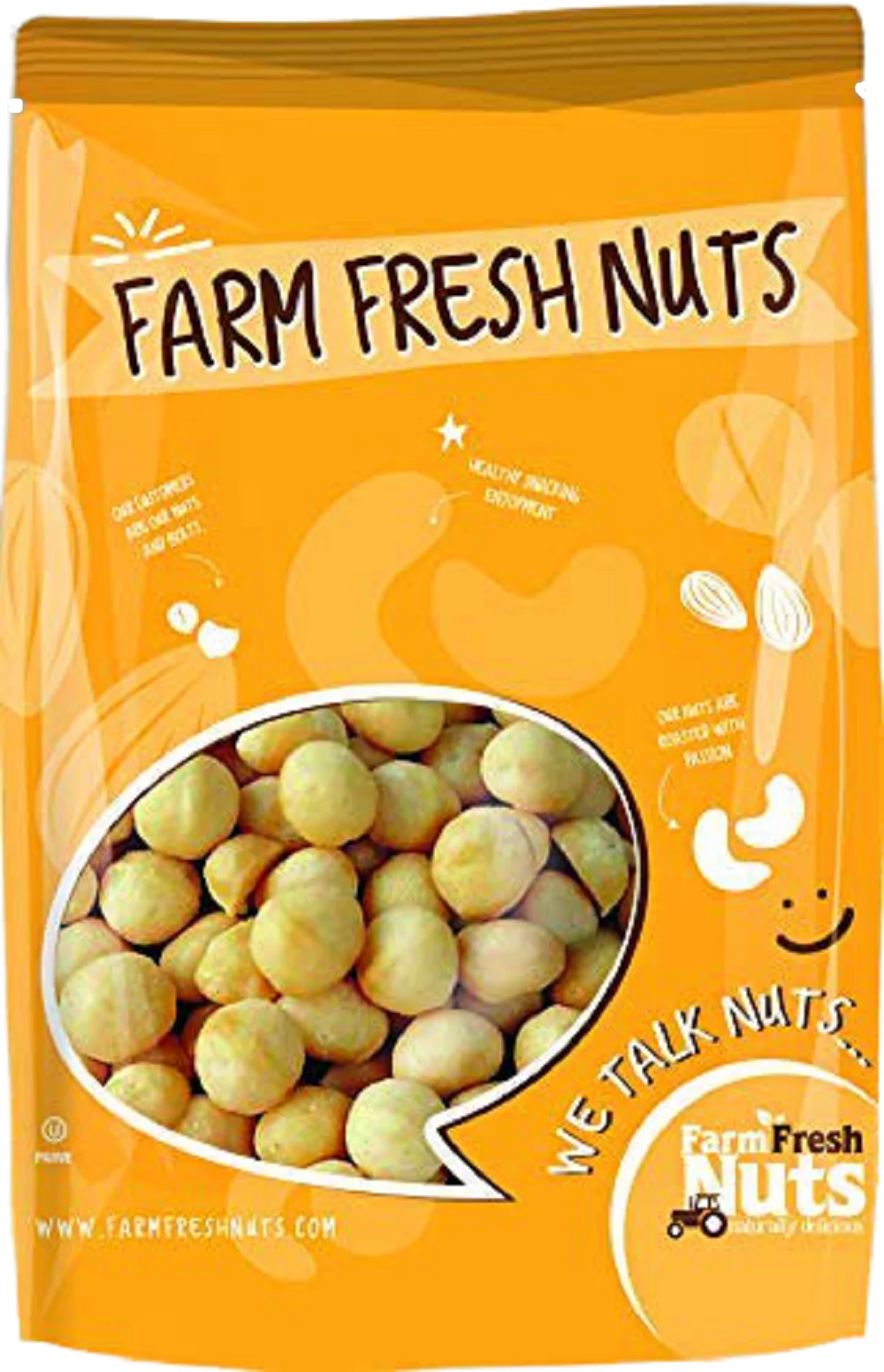 Dry Roasted Macadamia Nuts with Sea Salt (1 Lb.) | Farm Fresh Nuts Brand