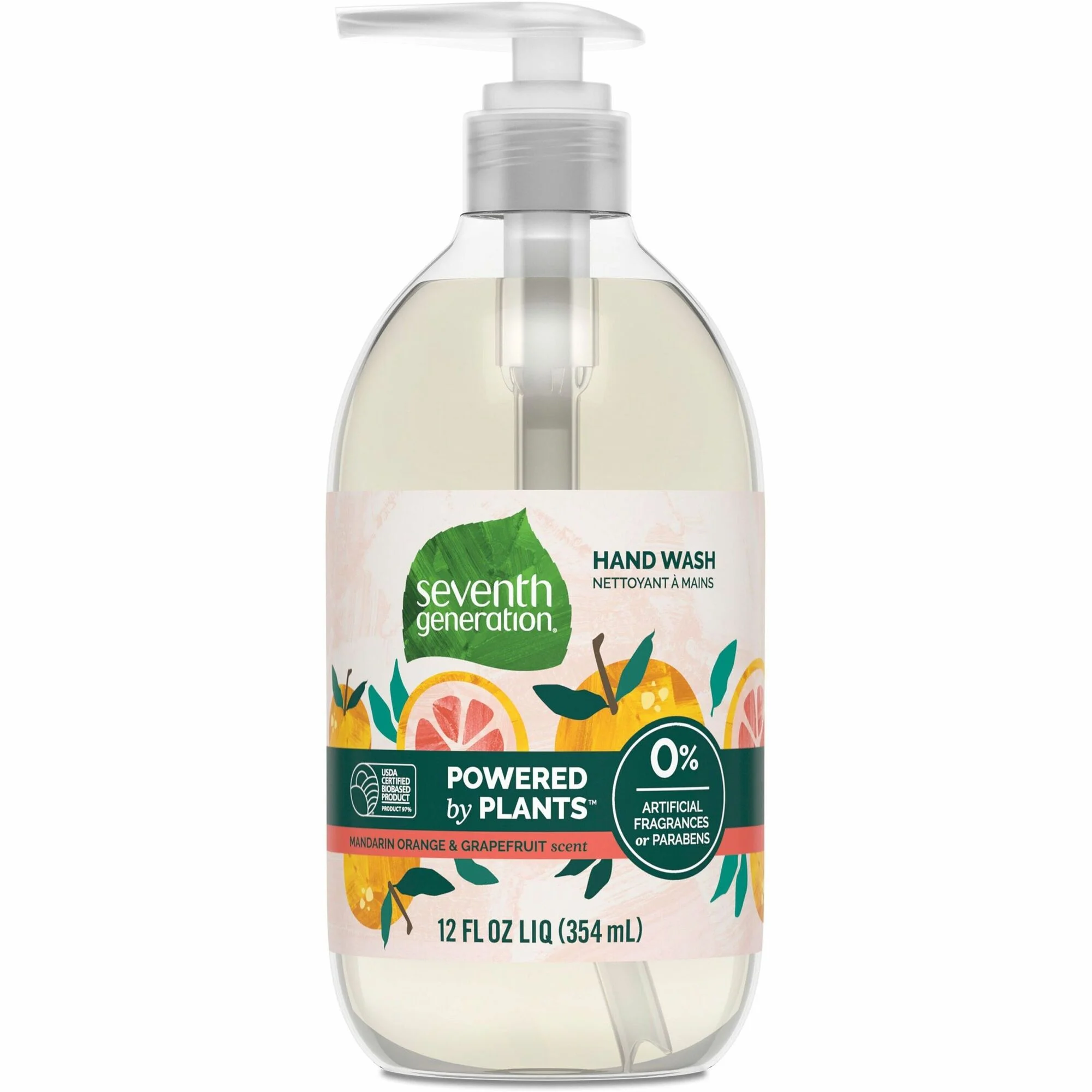 Seventh Generation Hand Wash Soap Mandarin Orange & Grapefruit 12 oz