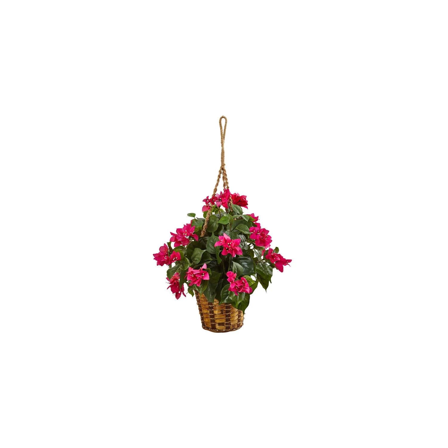 HomeStock Urban Oasis Flowering Artificial Plant In Hanging Basket