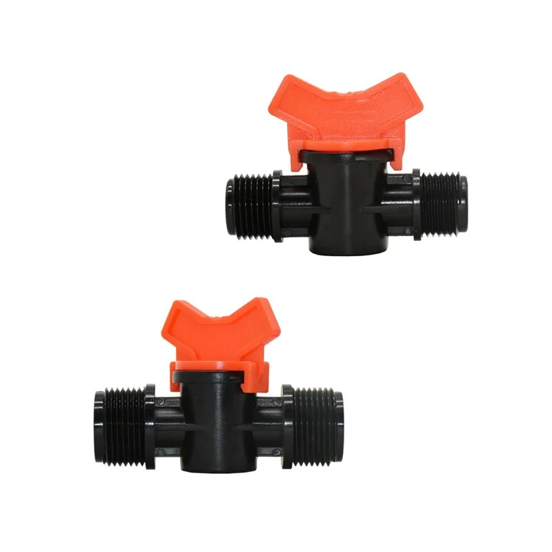 1/2 3/4 Male thread garden tap 2-way Garden Irrigation water Valve flow control valve for G1/2 G3/4 tube Fittings 30 Pc