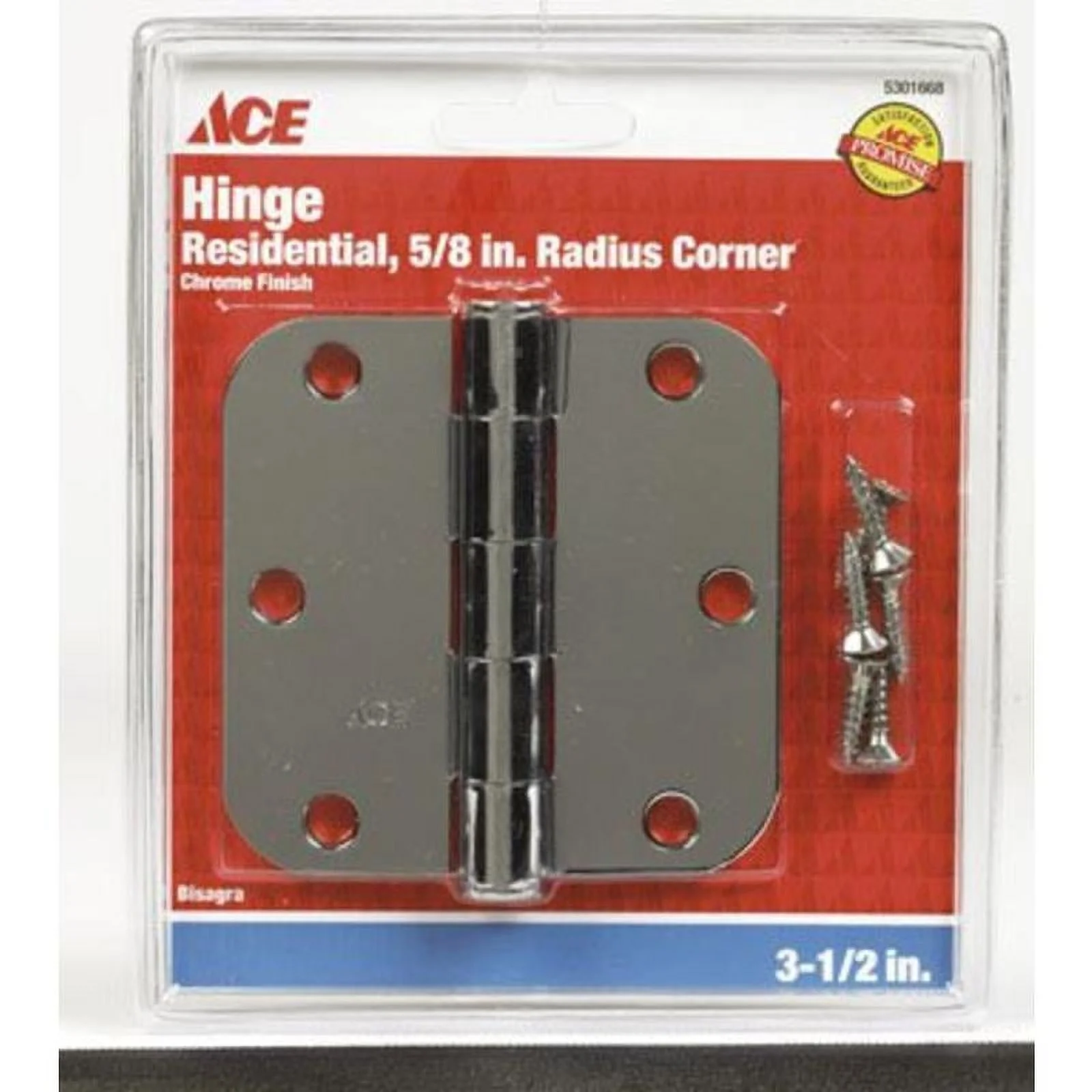 Chrome Residential Door Hinge 5/8