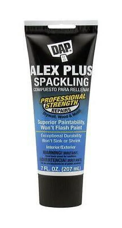 DAP Alex Plus Ready to Use White Spackling Compound 7 oz. (Pack of 6)