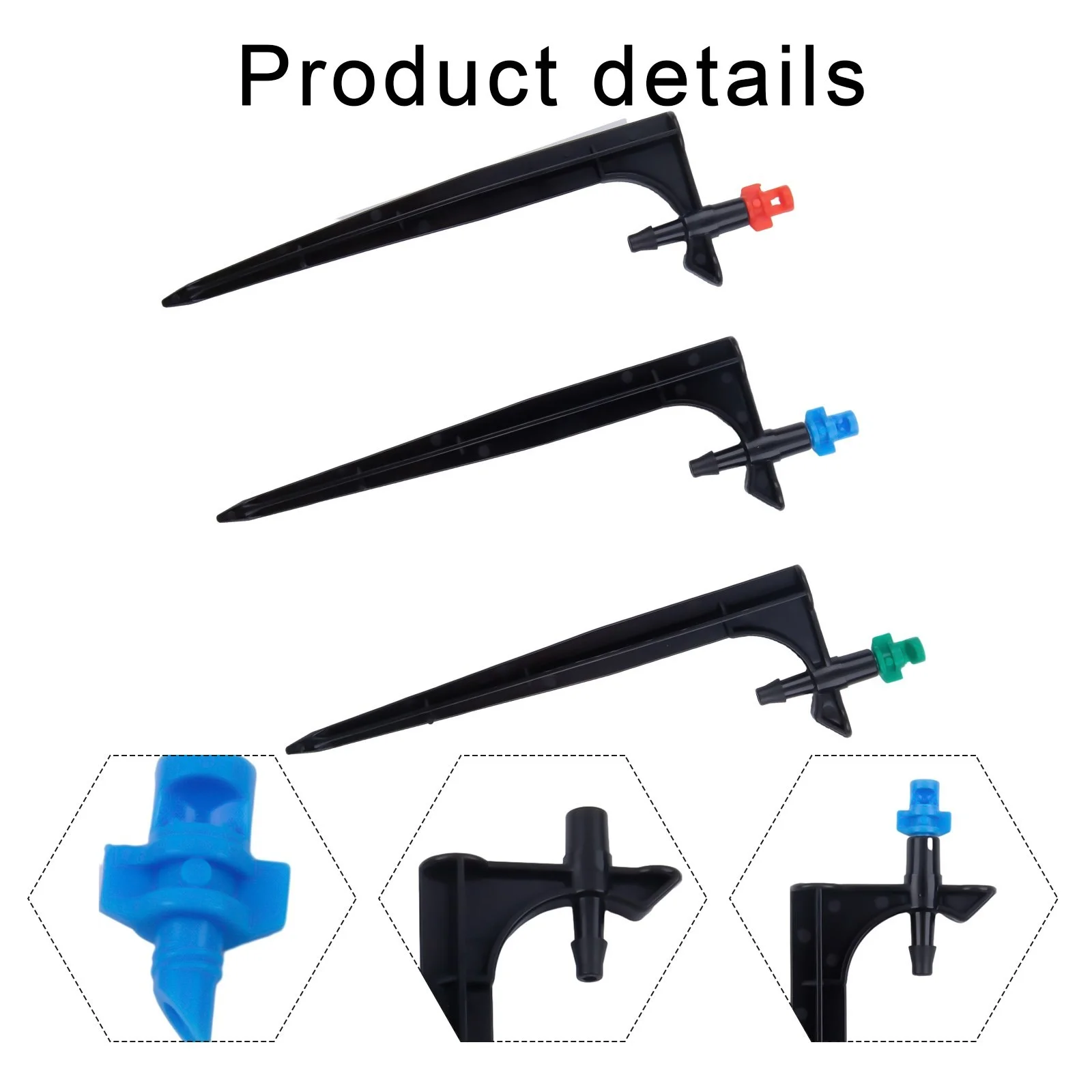 3pcs 90 180 360 degree nozzle head irrigation spray