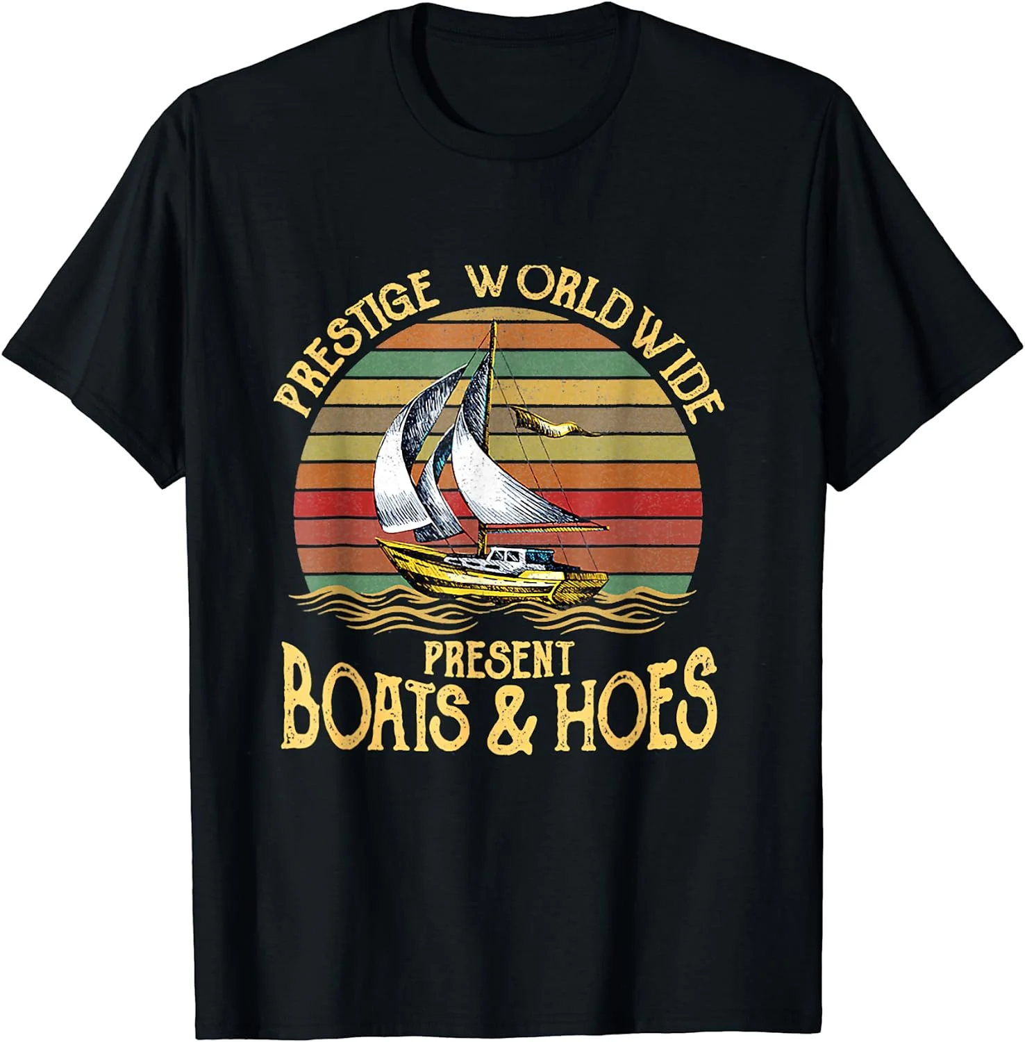Prestige Worldwide Presents Boats And Hoes Funny Brothers T-Shirt
