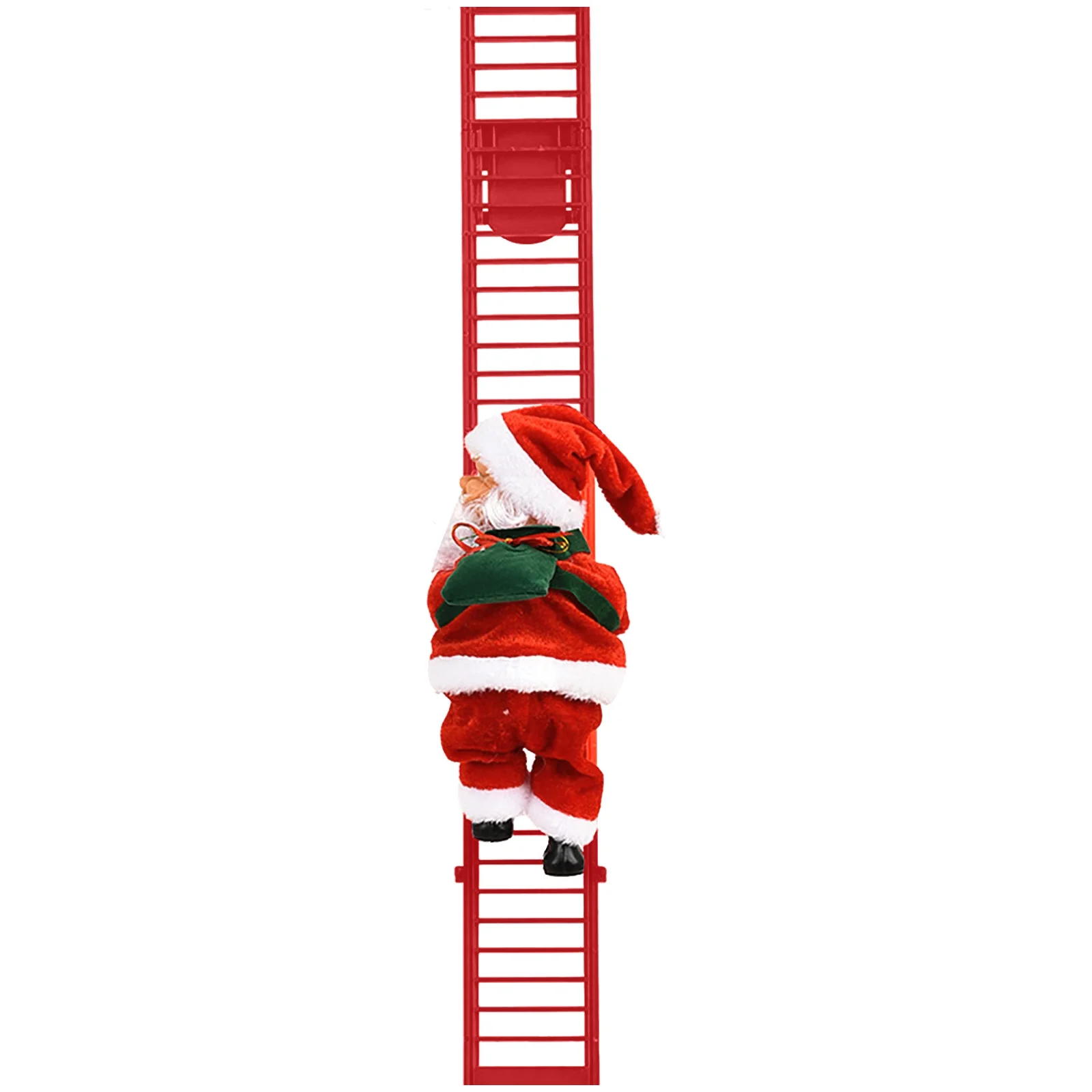 YHAIOGS 2xElectric Climbing Ladder Santa Claus Doll Party Music Figurine Decor Gift TOy