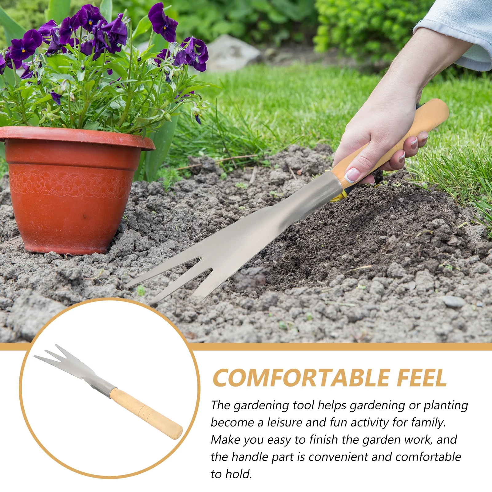 Wild Vegetable Shovel Spade Scoop Gardening Tool Equipment Weeding Hand Dig Vegetables