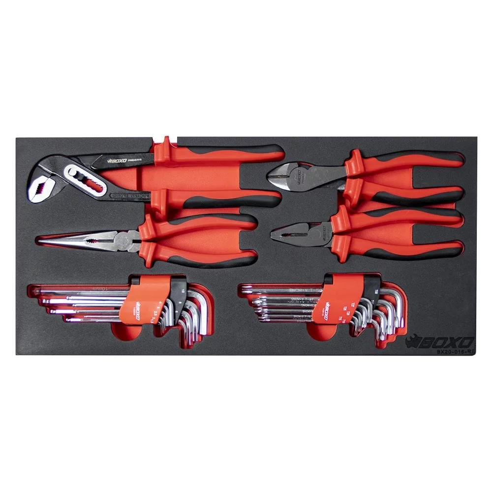 BOXO USA 133-Piece Metric Tool Set with 3-Drawer Hand Carry Toolbox Black