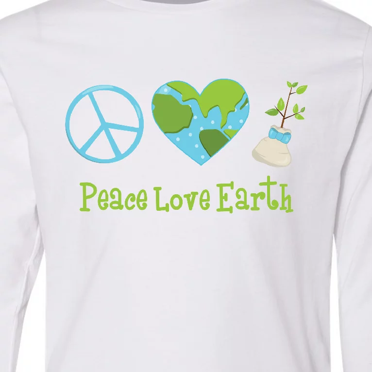 Inktastic Peace Love Earth Long Sleeve Youth T-Shirt