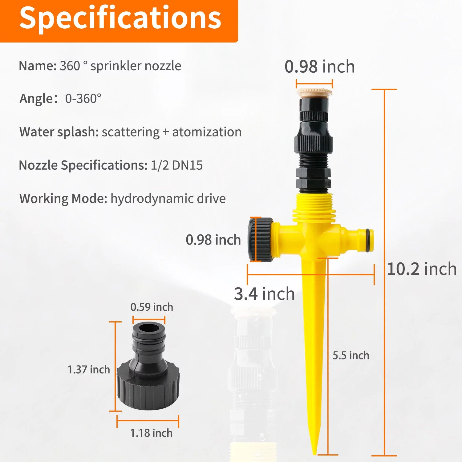 10X 360° Lawn Sprinklers Garden Grass Automatic Watering Spray Irrigation System