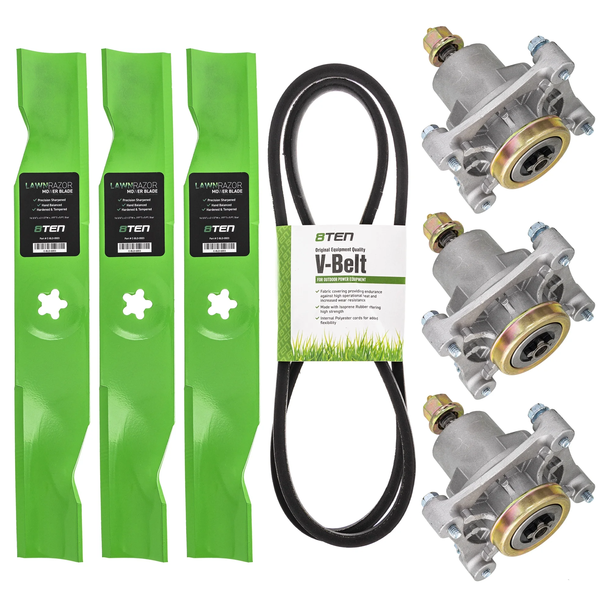 8TEN Deck Rebuild Kit for Husqvarna 48 inch YTH2148 GTH2548 YTH2748 YTH1848XP YTH1848XPF Blade Spindle Belt MK1005127