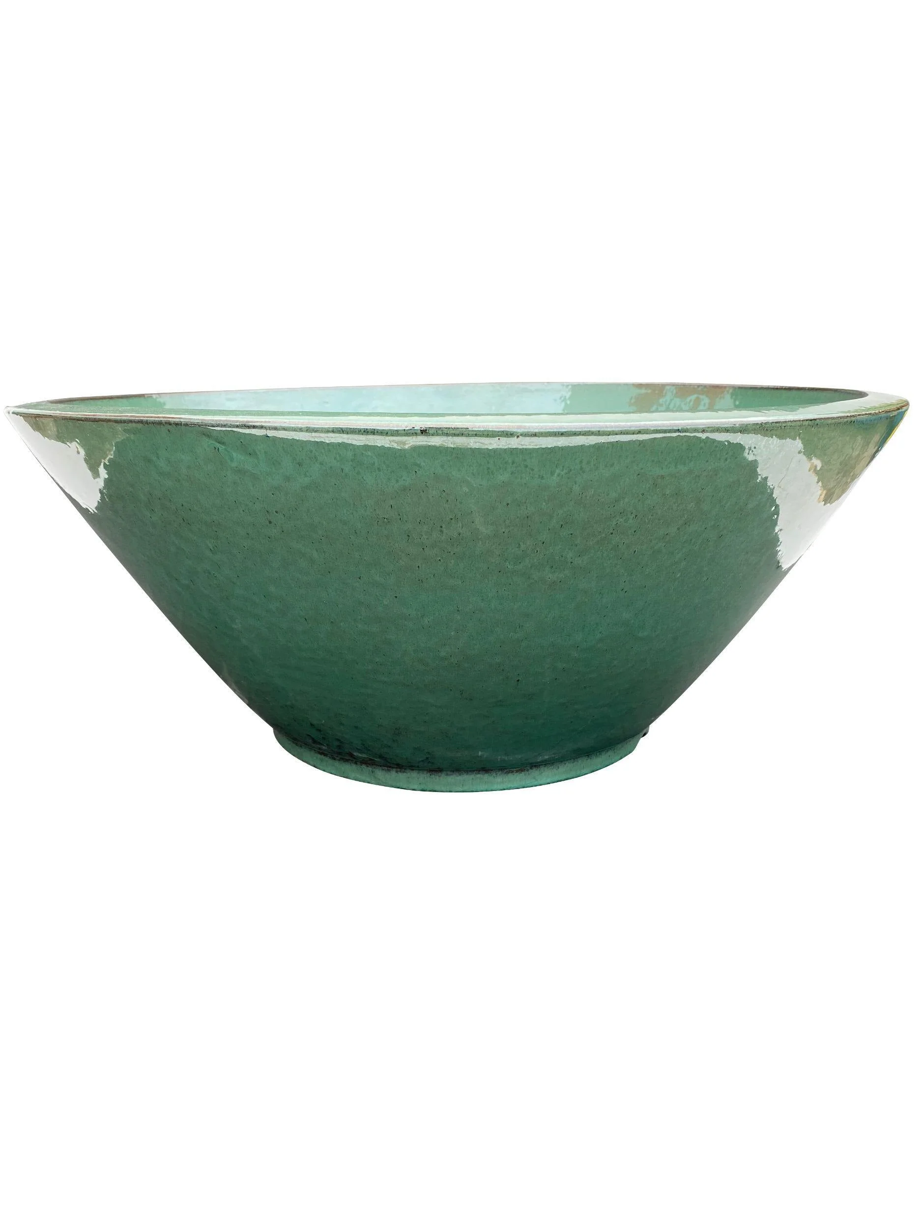 Low-Profile Planter Bowl in Jade - Perfect for Succulents, Herbs, and Flowers - Various Sizes