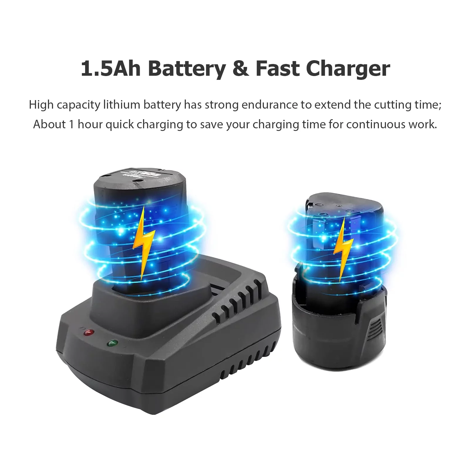 Electric Saw,Wood Saw Branches 2500rpm Handheld Saw Battery Wood Saw With 1.5ah Battery Branches Tool Handheld Saw With 1.5ah Battery Wood 12v Saw 2500rpm Anrio Dsfen Huiop