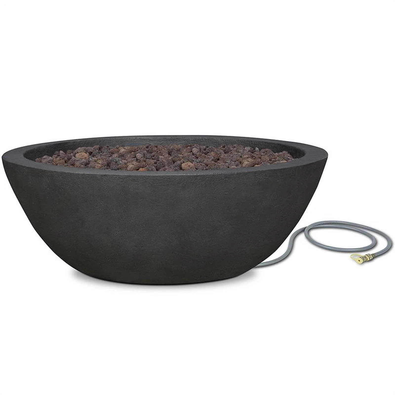 Home Square 2-Piece Set with Fire Pit Bowl & Fire Glass in Shale/Cobalt Blue