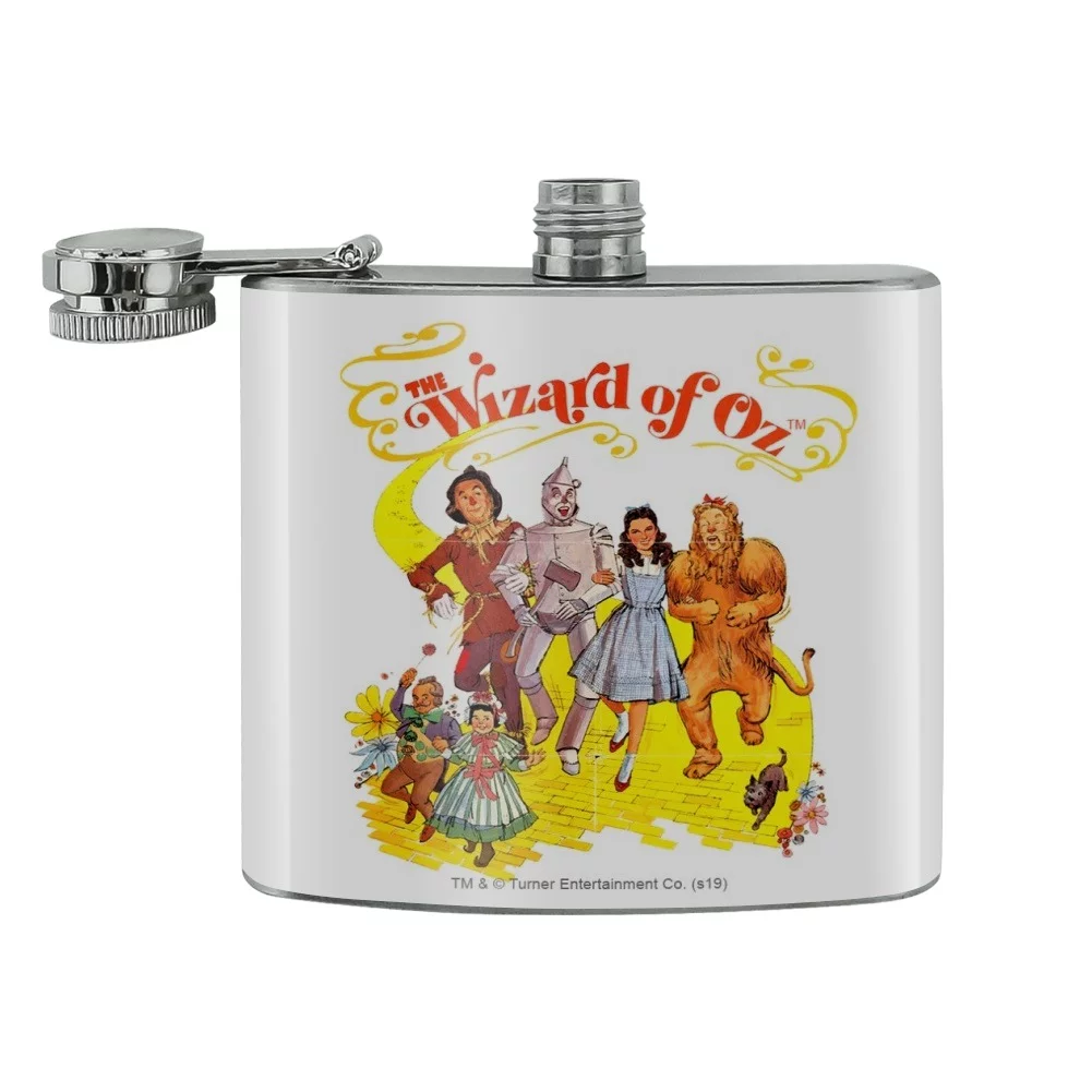 The Wizard of Oz Yellow Brick Road Stainless Steel 5oz Hip Drink Kidney Flask