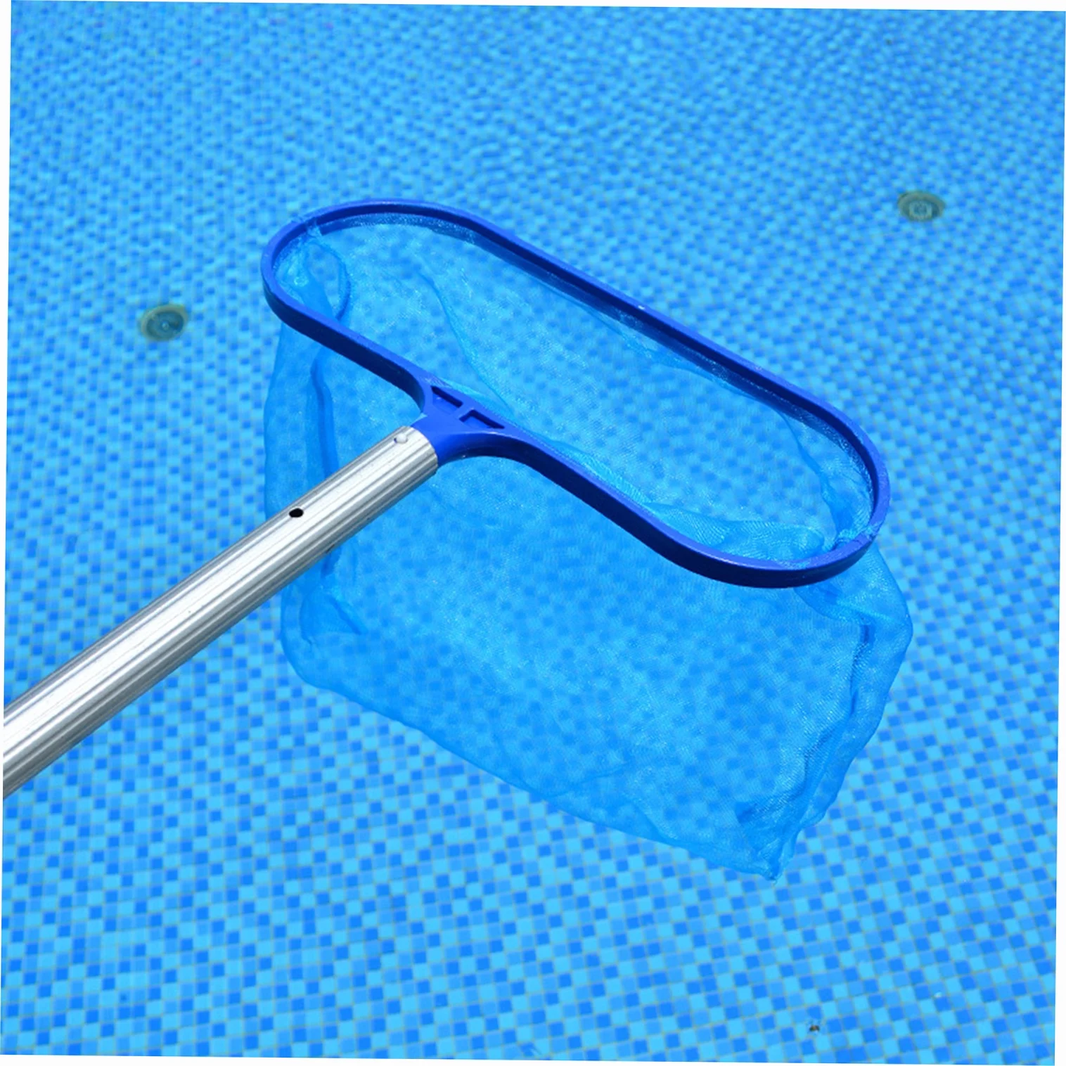 Pool Skimmer Net with Telescopic Pole Removal Rake Swimming Pool Ponds Fast Cleaning Tool with Heavy-Duty Aluminium Frames Deep Mesh Nets