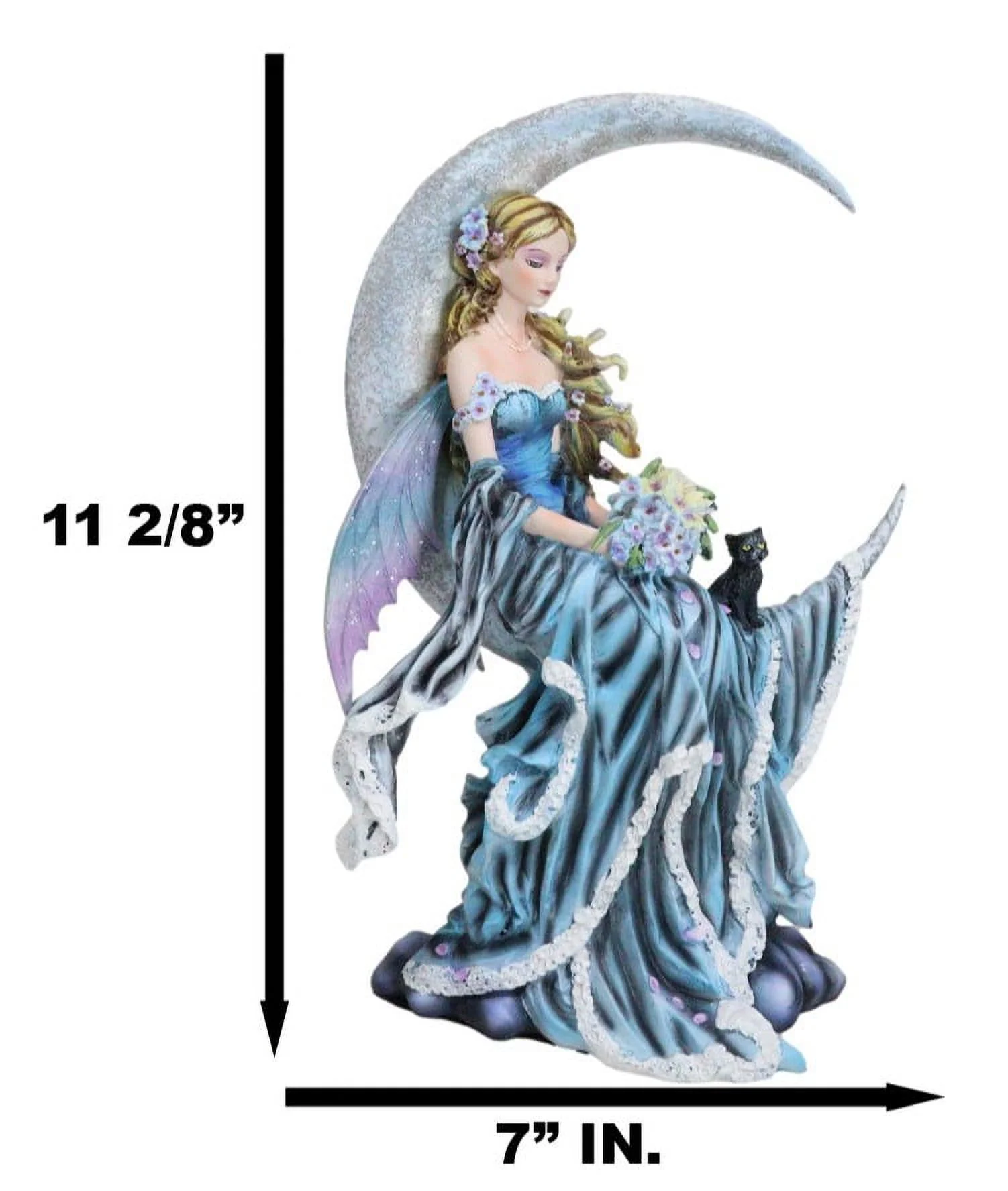 Ebros Large Celestial Moon Water Elemental Fairy Statue 11