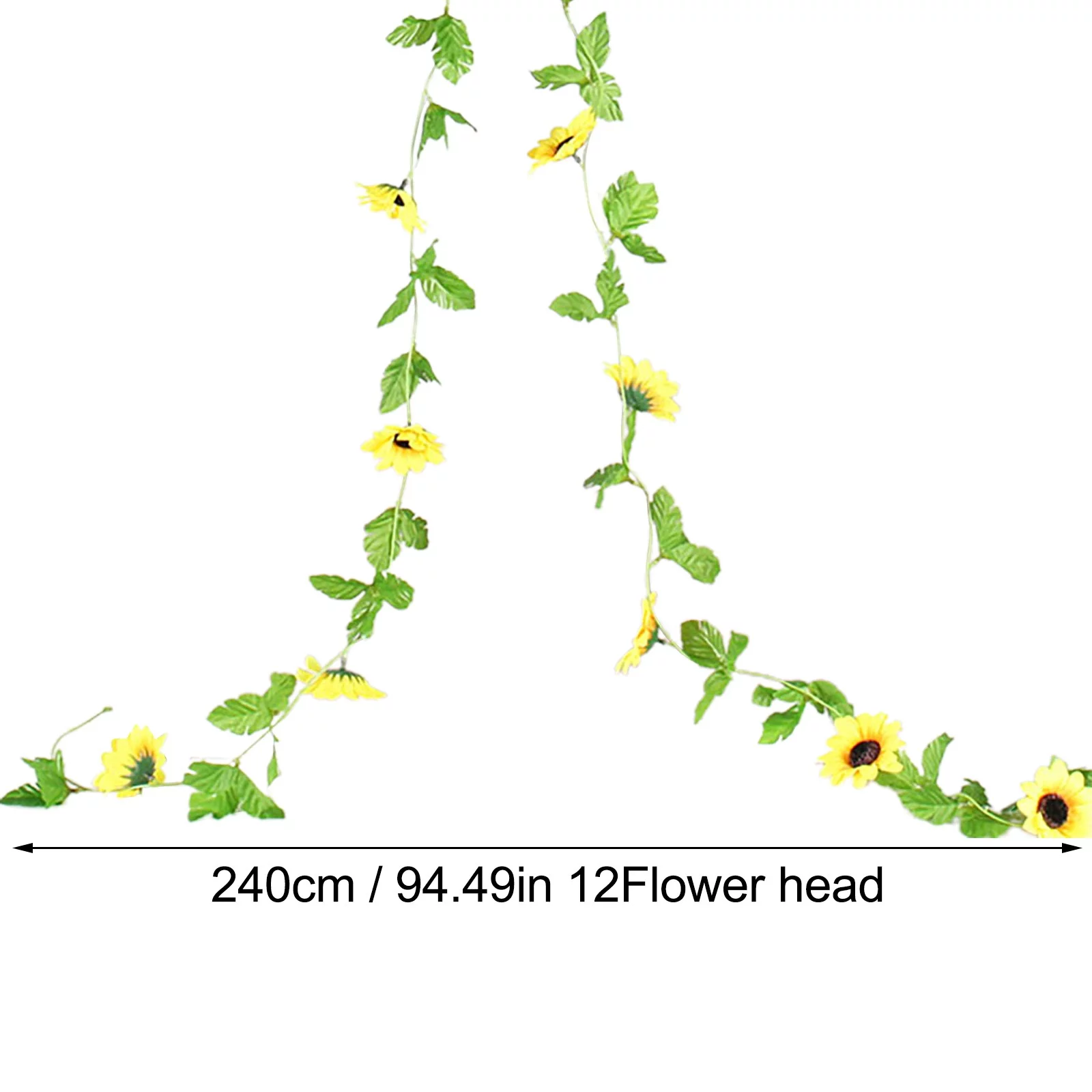 HALJEN 4Th of July Decorations Indoor Yellow Artificial Flower Vine Sunflower Wreath Wedding Decoration Wreath Arch Wedding Decoration