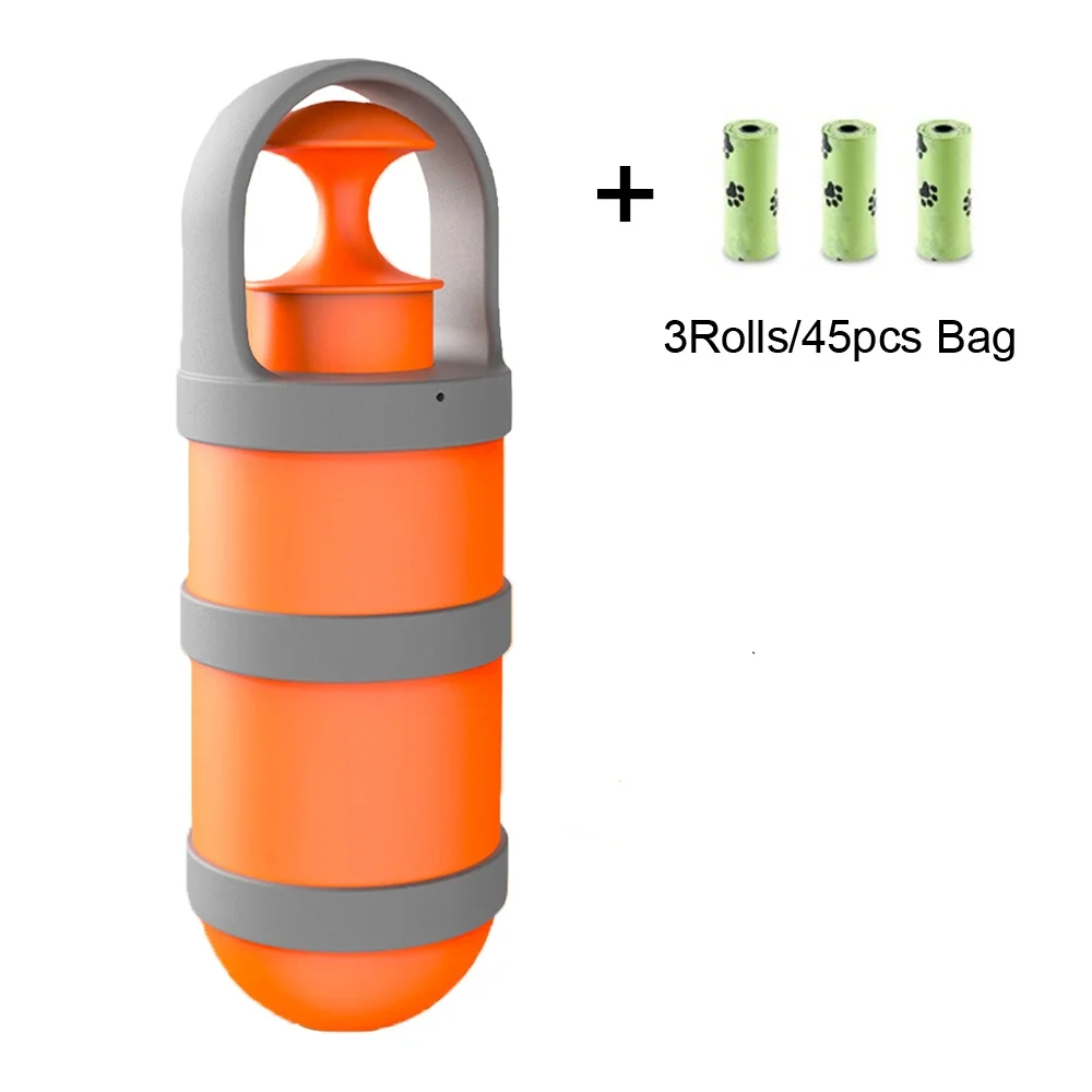 Zrw-pet dog pooper scooper, portable dog poop picker with 45PCs waste bags for outdoor walking, dog excrement shovel picker, pet garbage bag Refill rolls, pet cleaning supplies