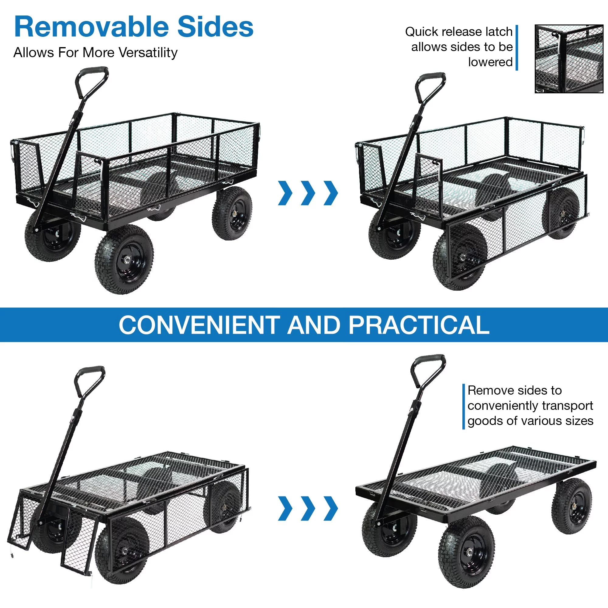 RealWork 1000 lb Heavy Duty Multi Purpose Utility Cart