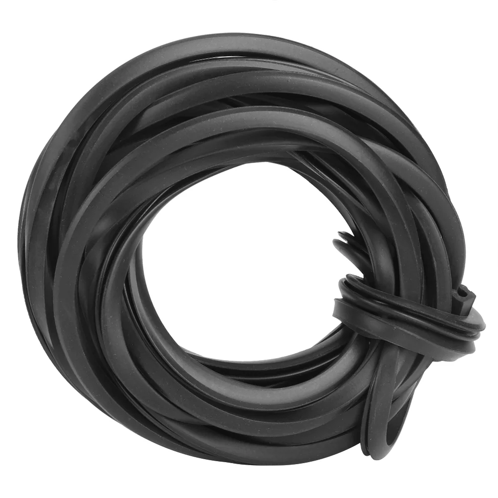 Rubber Strip, Black Greenhouse Rubber Strip Line Cable Greenhouse Accessories Supplies for Glass Sealing(4m)
