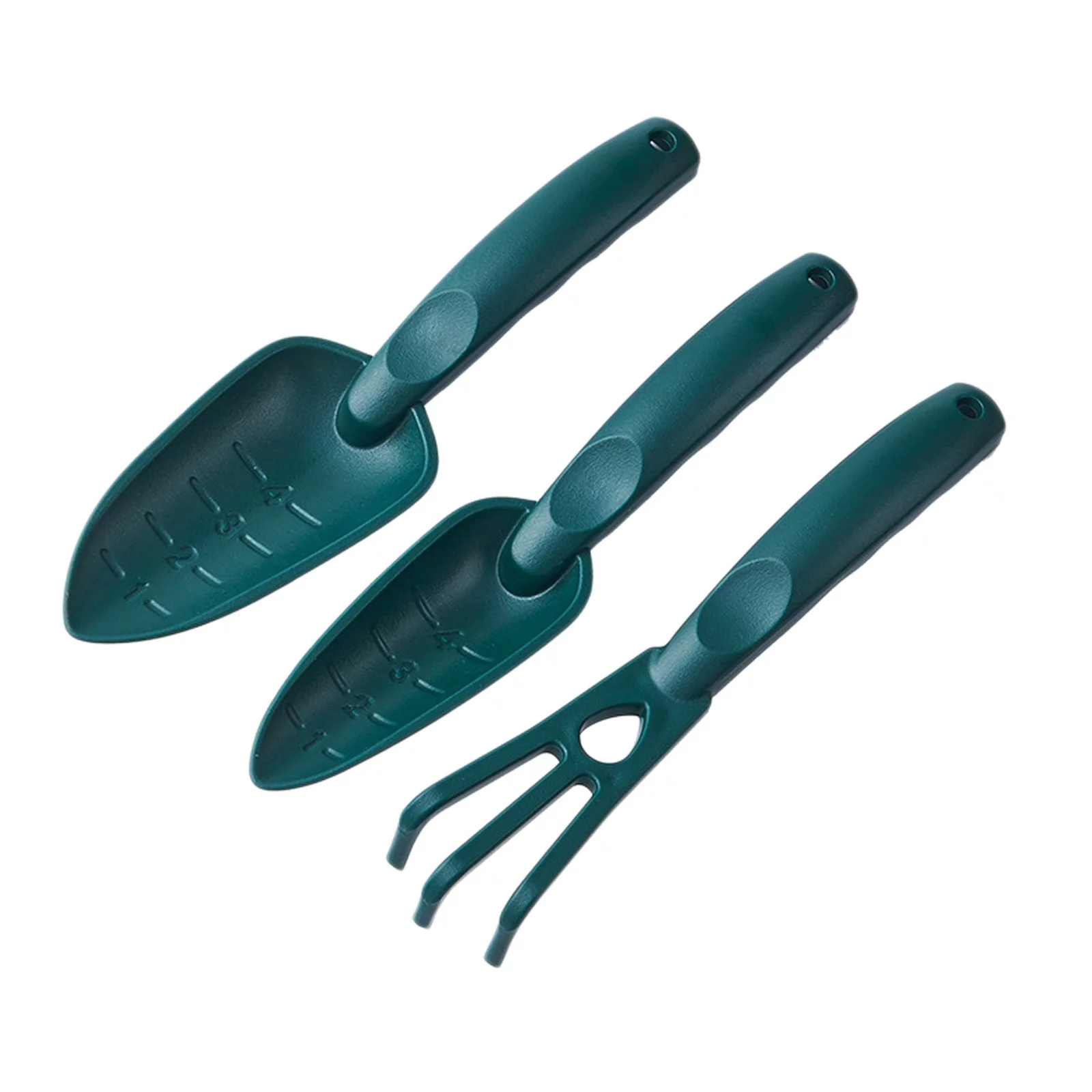 Shovel Rake Flower Mini Household Vegetable Soil Loosening Plastic Soil Digging Flower Gardening Tools Three Piece Set Moss for Propagating Plants