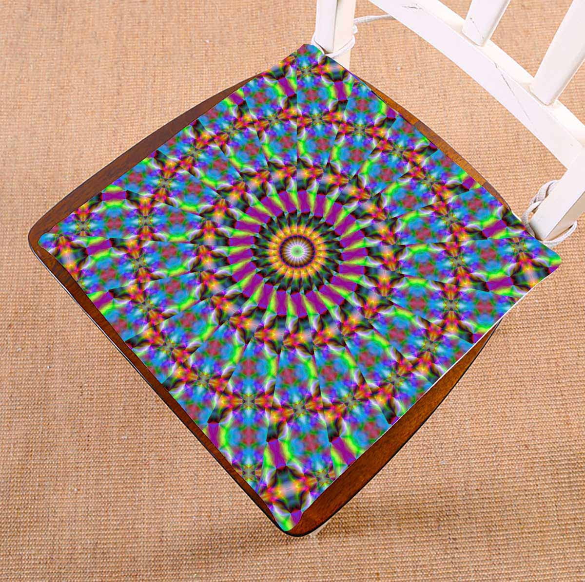 PKQWTM kaleidoscope Colorful mosaic ornament Chair Pads Chair Mat Seat Cushion Chair Cushion Floor Cushion Size 16x16 inches