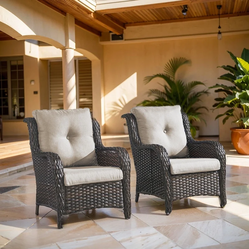 POCASSY Wicker Rattan Outdoor Chairs
