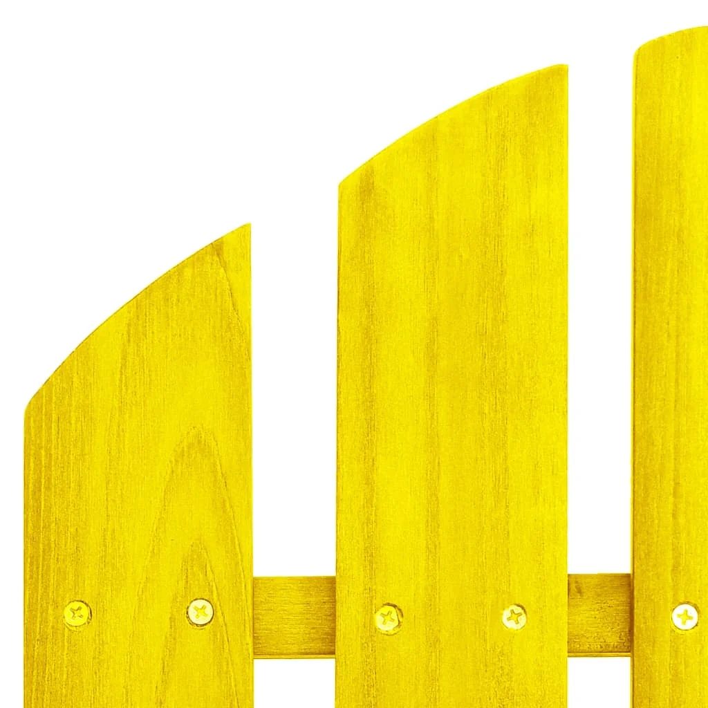 OWSOO 2-Seater  Adirondack Chair & OttomanYellow Wood, Timeless Design, Weather Resistant