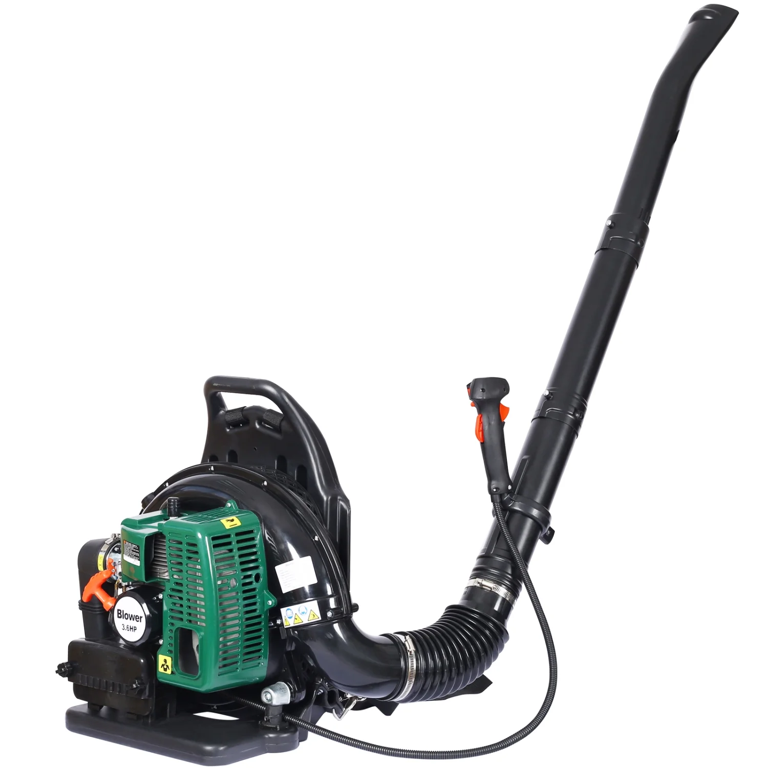 Powerful 63.3cc 3.6HP Gas 2-Stroke Backpack Leaf Blower with 750CFM Output for Efficient Yard Work and Leaf Clearing