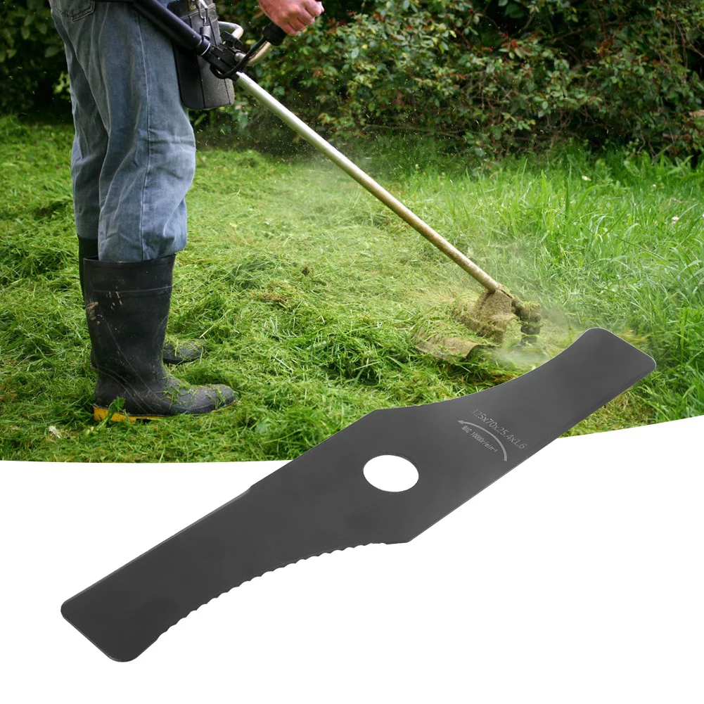 Blade Replacement 2 Tooth Manganese Steel Brush Cutter Trimmer Cutting Blade Replacement 32.7x7.2cm