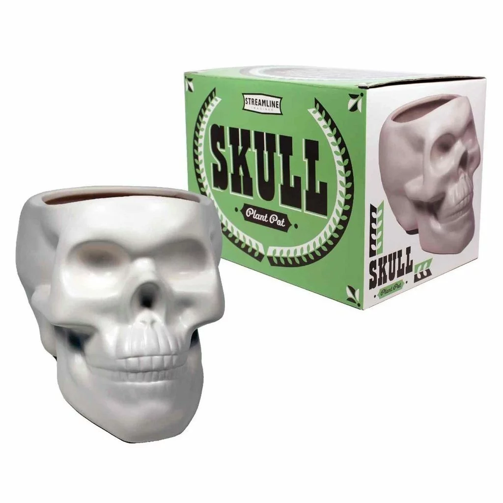 BONE SKULL PLANTER