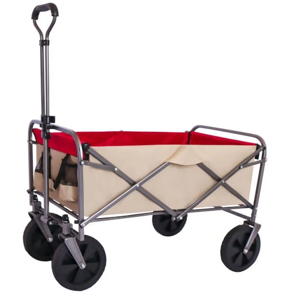 Buumin Outdoor Garden Multipurpose Micro Collapsible Beach Trolley Cart Camping Folding Wagon