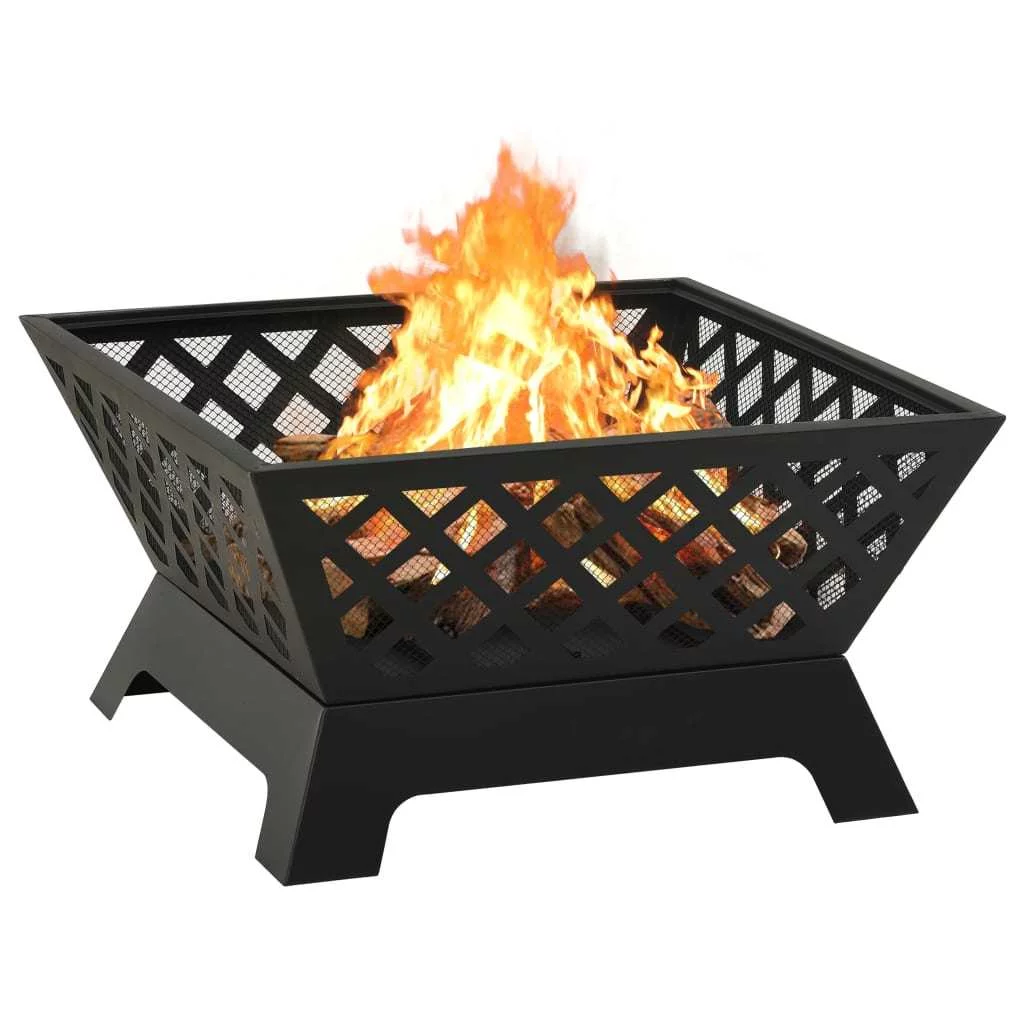 vidaXL Fire Pit with Poker 25.2